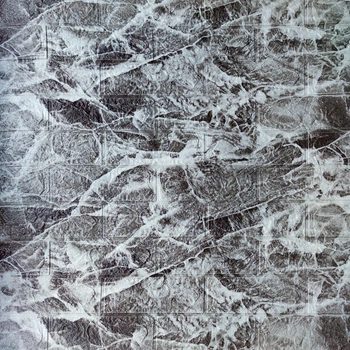 Самоклеющиеся 3Д-панели Черный Мрамор 700*770*3 мм мягкие панели ПВХ декор на клеевой основе серый камень (61-3) SW-00000691