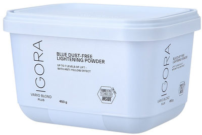 Rozjaśniacz do włosów Schwarzkopf Professional Igora Vario Blond Plus Błękitny 450 g (4045787980493)