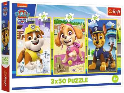 Zestaw Puzzle Trefl Nasze pieski 3 x 50 elementów 34878 (5900511348781)