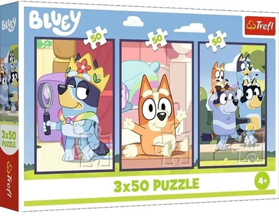 Zestaw Puzzle Trefl Rodzina Bluey 3 x 50 elementów 34890 (5900511348903)