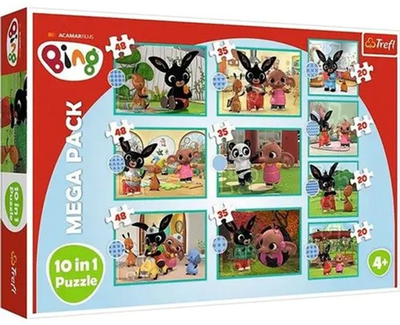 Zestaw Puzzle Trefl Co robi Bing? 10 w 1 90393 (5900511903935)