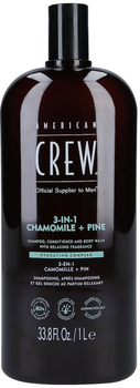 Шампунь American Crew Official Supplier To Men 3 в 1 Chamomile & Pine 1 л (738678003282)