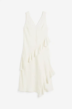 Платье H&M S кремовый 4071174662