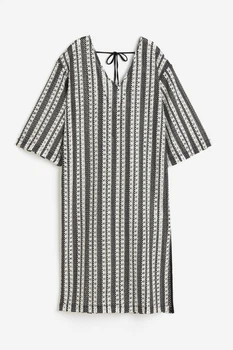 Платье H&M XS черно белый 4071169934