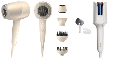 Фен Philips BHD829/00 SenseIQ серії 9000 + Автостайлер Philips BHB968/00 WavePro серії 9000 (комплект)