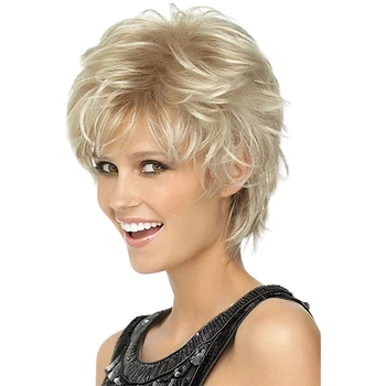 Парик короткий пшеничный блонд Ombre Bob, термоволокно VC HJ AА10
