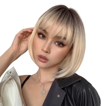 Парик Ombre Blond каре, термоволокно DC 176-1