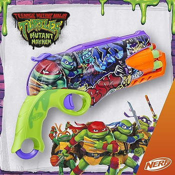 Blaster Hasbro Nerf Wojownicze Żółwie Ninja Mutant Mayhem + 10 strzałek F9972 (5010996254412)