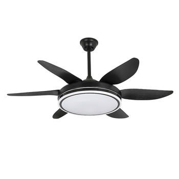 Потолочная LED люстра-вентилятор 80W с пультом Levistella круглая 3000/4500/6000К черная IP20 7947101 (52) BK