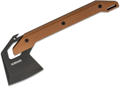 Туристический топор Schrade Frontier Axe 12" ,сталь 3Cr13 ,топорик 30 см ,накладки коричневые GFN