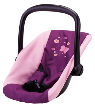 Fotelik samochodowy dla lalek Bayer Deluxe Różowo-śliwkowy 44 cm 67657AA (4003336676570)