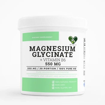 Магній гліцинат + B6 Envie Lab хелат 550 мг. Magnesium Glycinate для нервової системи та сну в порошку 30 порцій диня