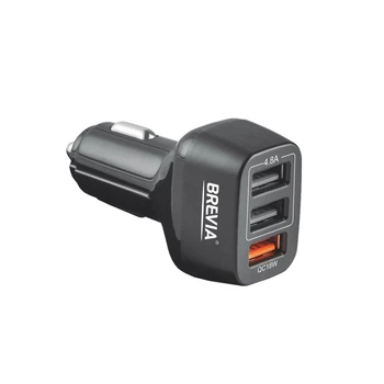 Автомобильное зарядное устройство BREVIA ePower TriDrive 42W 3xUSB-A черный зарядка для машины адаптер для авто (DO-LI_33S)