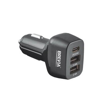 Автомобильное зарядное устройство BREVIA ePower TriDrive 44W 1xUSB-C 2xUSB-A для зарядки гаджетов и телефонов черное (DO-LI_33S)