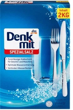 Сіль для посудомийної машини Denkmit Spezialsalz 2 кг — захист від накипу та чистий блиск посуду