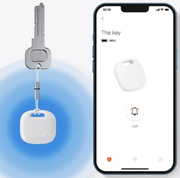Поисковый брелок-трекер для детей, кошек, собак и ключей Baseus T2 Pro Smart 10-30m white