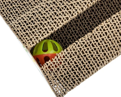 Happet Картонная когтеточка "MUFASA"+Кошачья мята, 53x24x13 cм (DK04)