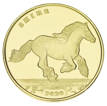 Монета Сен-Дени 1 крона 2020 UNC Конь Лошадь - Шайр