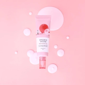 Солнцезащитная сыворотка с коллагеном ROUND LAB Camellia Deep Collagen Firming Sun Serum SPF50+ PA++++, 50 мл