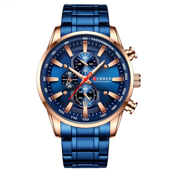 Часы мужские Curren 8351 Blue-Cuprum