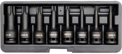 Набір насадок викруткових ударних YATO TORX T30-T80 квадрат 1/2" 8 шт (YT-1065)