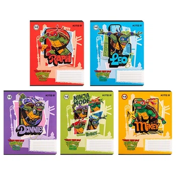 Зошит Kite Ninja Turtles 12 аркушів лінія софт тач мікс обкладинок (NT24-234)
