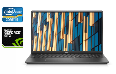 Игровой ноутбук Б-класс Dell Vostro 7500 / 15.6" (1920x1080) IPS / Intel Core i5-10300H (4 (8) ядра по 2.5 - 4.5 GHz) / 16 GB DDR4 / 480 GB SSD / nVidia GeForce GTX 1650, 4 GB GDDR6, 128-bit / WebCam б/у