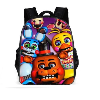 Школьный рюкзак "Five Nights at Freddy's" — Черный, 2 отдела (Фредди, Бонни, Чика)