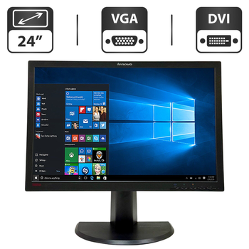 Монитор Б-класс Lenovo ThinkVision LT2452pwC / 24" (1920x1200) TN / VGA, DVI, DisplayPort б/у