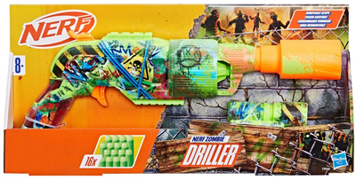 Скорострільний бластер Hasbro Nerf Zombie Driller F8960 + 16 стріл (5010996223661)