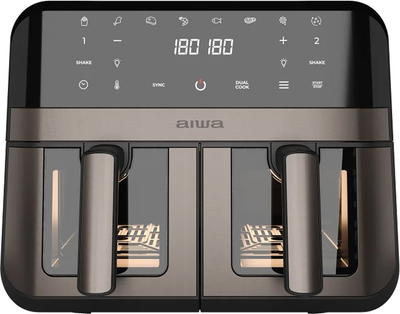 Мультипіч AIWA FUTAGO AFR-9000 2400W 2 чаші 4.5л 8 програм сенсорне управління оглядове вікно Brown (AFR9000)