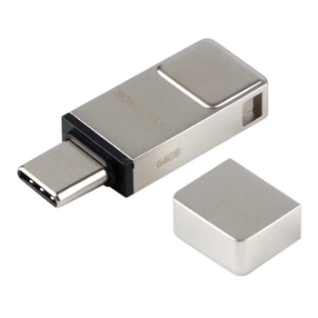 USB флэш-накопитель Borofone BUD6 64GB Elegance mini USB3.0+Type-C Цвет Черный