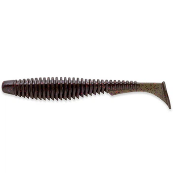 U-Shad 2.5" (9pcs.), #050 - Green Pumpkin Brown/Red & Purple
