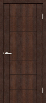 Дверь межкомнатная (холст) MS DOORS VERMONT орех лесной ПВХ Глухое (60) (146779_ms-doors)
