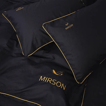 Комплект постельного белья Mirson Ranforce Elite Corner 16-9000 Black Stone 2х160х220 см (2200008401399)