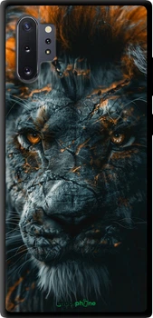 Чехол на Samsung Galaxy Note 10 Plus Пламенный лев "6153b-1756-70447"