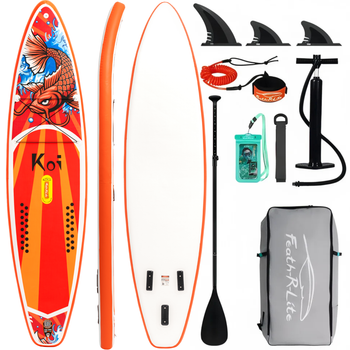 Надувна САП Дошка 350 Туринговый Сапборд САП SUP Funwater Koi 11'6 - 350x84x15cm, SUP для прогулянок, Сапборд двохслойний для плавання з веслом
