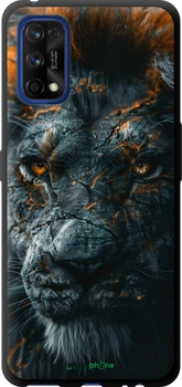 Чохол на Realme 7 Pro Полум'яний лев "6153b-2082-70447"