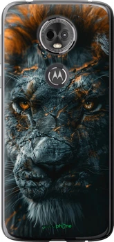 Чехол на Motorola Moto E5 Plus Пламенный лев "6153u-1412-70447"