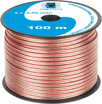 Kabel głośnikowy Cabletech CCA 2 x 2 mm 100 m Transparent (5901436715832)