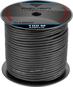Kabel głośnikowy Azusa 2 x 1.5 mm 100 mBlack (5901436734390)
