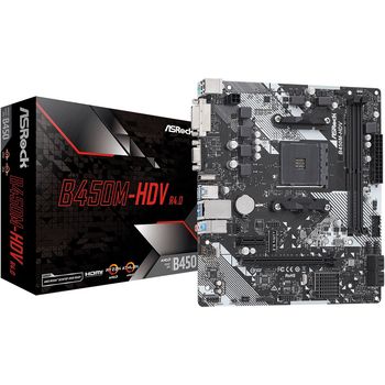 Материнская плата ASRock B450M-HDV R4.0 Socket AM4