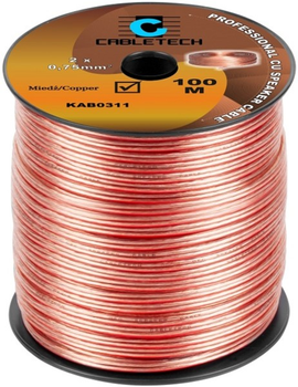 Przewód głośnikowy Cabletech 2 x 0.75 mm² 100 m (5901436707691)