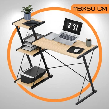 Офисный Стол Лофт Компьютерный с Полками 116 x 50 x 73 см Офисный MarkAdler Loft Leader 3.5 Дуб Сонома
