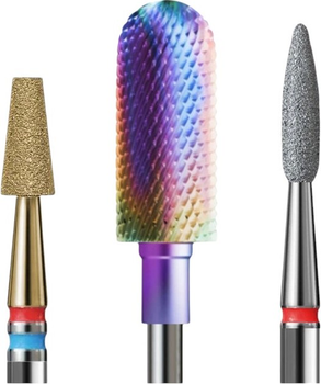 Pakiet frezów IQ Nails Rainbow 3 szt. (Pakiet FR-3)