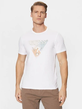 Футболка бавовняна чоловіча Guess M5RI14-J1314-G011 XL Pure White (7626741174737)