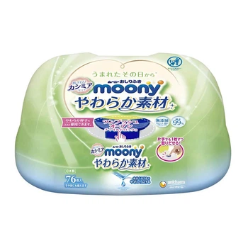 ВЛАЖНЫЕ САЛФЕТКИ MOONY В КОНТЕЙНЕРЕ, 76 ШТ.
