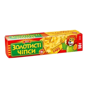 Чіпси картопляні Жайвір Золотисті зі смаком СИРУ 50 г
