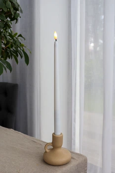 Свеча Led столовая коническая 33 см. (белая)