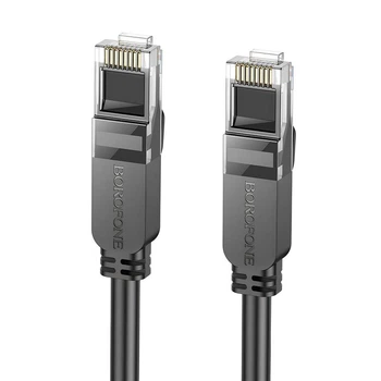 Кабель (патч-корд) Borofone BUS01 Category 6 Gigabit (10m) Black - 00000079278_1